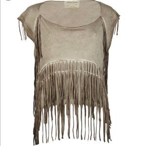 All Saints Fringe Crop Tops SZ UK 8